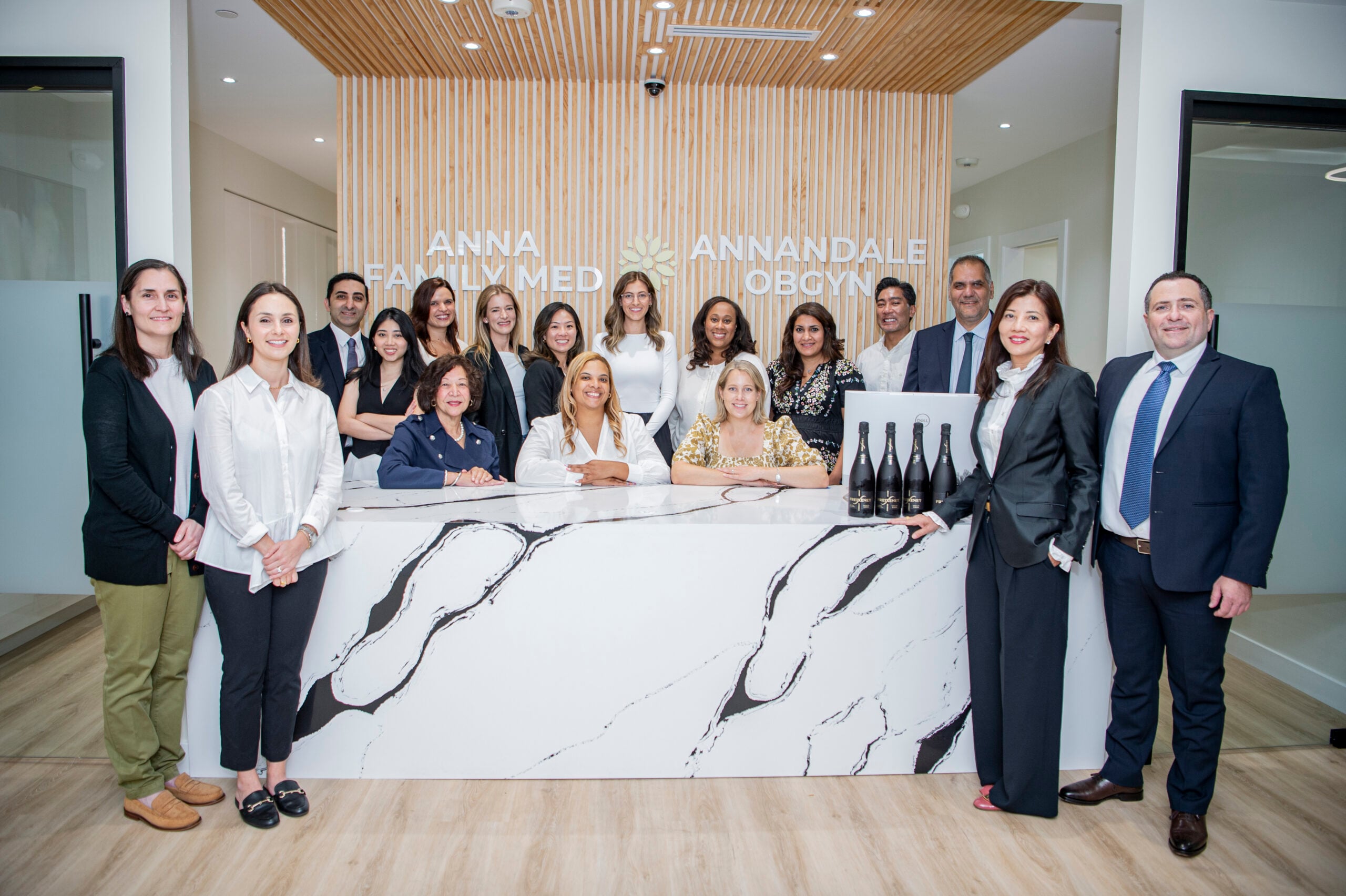 Annandale OB-GYN care team standing together in the clinic.